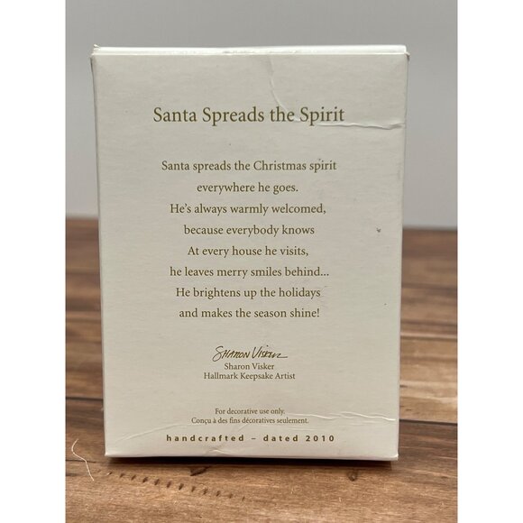 2010 HALLMARK ORNAMENT QXG7403 SANTA SPREADS THE SPIRIT W CANE & LANTERN - Picture 3 of 9